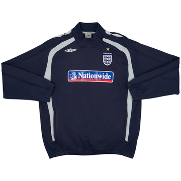2007-09 England Umbro 1/4 Zip Drill Top - 9/10 - (XXL)