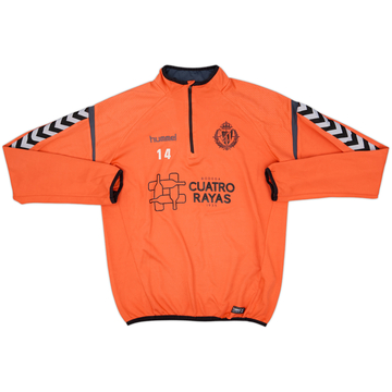 2018-19 Real Valladolid Player Issue Hummel 1/4 Zip Drill Top #14 - 7/10 - (M)