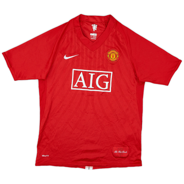 2007-09 Manchester United Home Shirt - 7/10 - (XL.Boys)