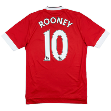 2015-16 Manchester United Home Shirt Rooney #10 - 8/10 - (XS)