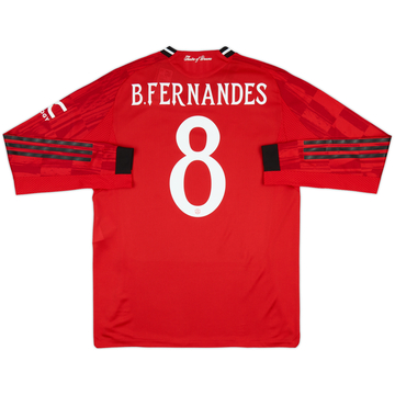 2025-26 Manchester United Authentic Home L/S Shirt B.Fernandes #8