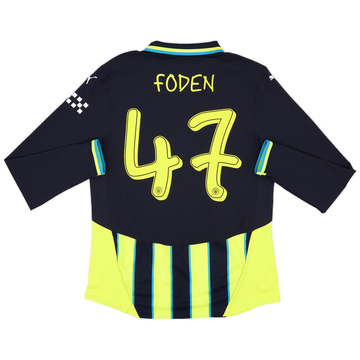 2024-25 Manchester City Authentic Away L/S Shirt Foden #47