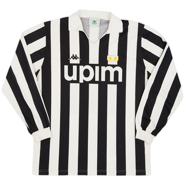 1989-90 Juventus Basic Home L/S Shirt - 6/10 - (XL)