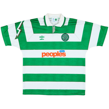 1991-92 Celtic Home Shirt - 8/10 - (L)