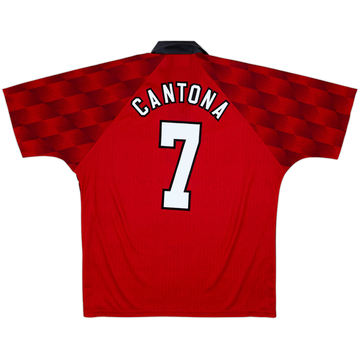 1996-98 Manchester United Home Shirt Cantona #7 - 8/10 - (XL)