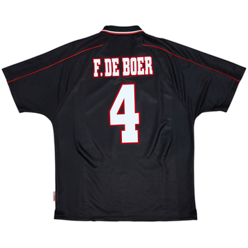1998-99 Ajax Away Shirt F. De Boer #4 - 6/10 - (L)