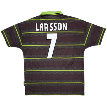1998-99 Celtic Away Shirt Larsson #7 - 8/10 - (XXL)