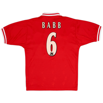 1996-98 Liverpool Home Shirt Babb #6 - 8/10 - (S)