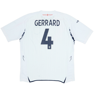 2007-09 England Home Shirt Gerrard #4 - 5/10 - (XL)