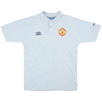 1996-97 Manchester United Umbro Polo Shirt - 9/10 - (M)