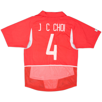 2002-03 South Korea Player Issue Home Shirt J C Choi #4 - 6/10 - (L)