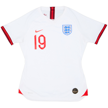 2019 England Lionesses Match Issue Home Shirt #19