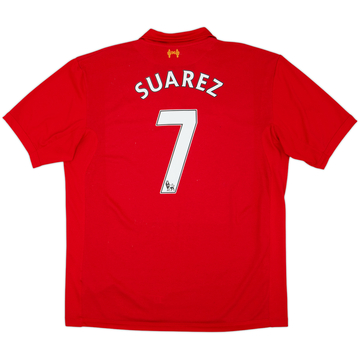 2012-13 Liverpool Home Shirt Suarez #7 - 6/10 - (XXL)