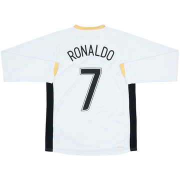 2006-08 Manchester United Camiseta Manga Larga Visitante Ronaldo #7 - 5/10 - (M)