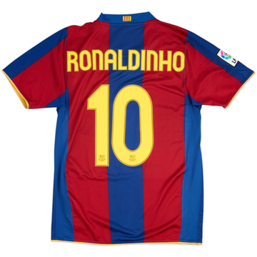 2007-08 Barcelona Home Shirt Ronaldinho #10 - 6/10 - (S)