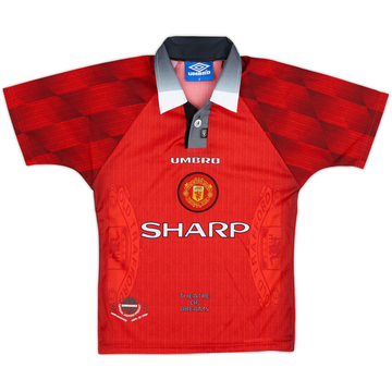 1996-98 Manchester United Home Shirt - 10/10 - (S.Boys)