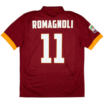 2014-15 Roma Home Shirt Romagnoli #11 - 8/10 - (L)