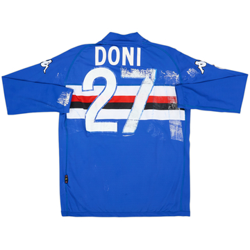2004-05 Sampdoria Match Issue Home L/S Shirt Doni #27