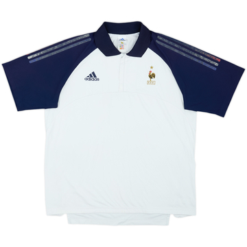 2002-03 France adidas 1/4 Zip Polo Shirt - 5/10 - (L/XL)