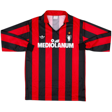 1990-91 AC Milan Home L/S Shirt - 10/10 - (S)