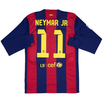 2014-15 Barcelona Home L/S Shirt Neymar Jr #11 - 5/10 - (M)