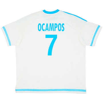 2015-16 Olympique Marseille Home Shirt Ocampos #7 - 9/10 - (XXL)