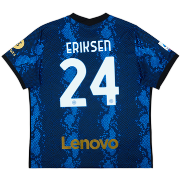 2021-22 Inter Milan Home Shirt Eriksen #24 - 8/10 - (XXL)