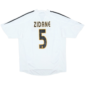 2004-05 Real Madrid Home Shirt Zidane #5 - 6/10 - (M)