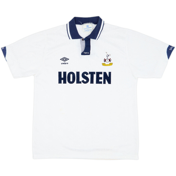 1991-93 Tottenham Home Shirt - 8/10 - (L)