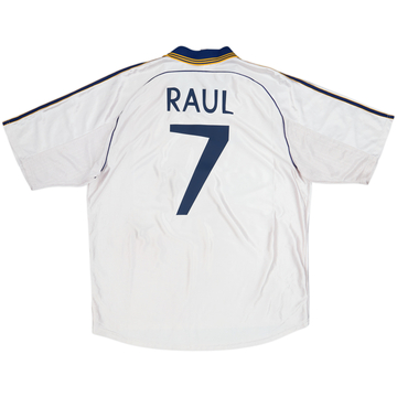 1998-00 Real Madrid Home Shirt Raul #7 - 6/10 - (XL)