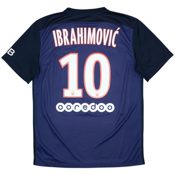 2015-16 Paris Saint-Germain Home Shirt Ibrahimovic #10 - 9/10 - (M)