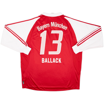 2003-04 Bayern Munich Home L/S Shirt Ballack #13 - 6/10 - (XXL)