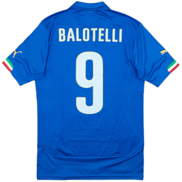 2014-15 Italy Home Shirt Balotelli #9 - 8/10 - (S)