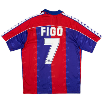 1992-95 Barcelona Signed Home Shirt Figo #7 - 5/10 - (S)
