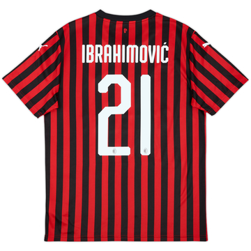 2019-20 AC Milan Home Shirt Ibrahimovic #21 - 9/10 - (M)