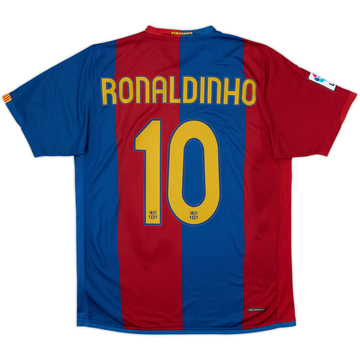 2006-07 Barcelona Home Shirt Ronaldinho #10 - 8/10 - (M)