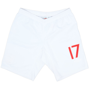 2009-10 England Match Issue Home Shorts #17