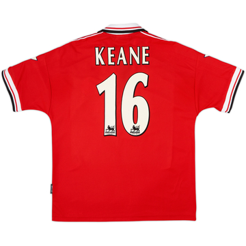 1998-00 Manchester United Home Shirt Keane #16 - 8/10 - (L)
