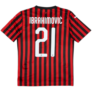 2019-20 AC Milan Home Shirt Ibrahinovic #21 - 8/10 - (S)