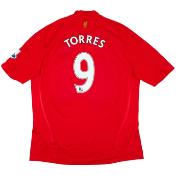 2008-10 Liverpool Home Shirt Torres #9 - 8/10 - (XL)