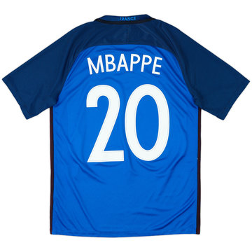 2016-17 France Home Shirt Mbappe #20 - 6/10 - (M)