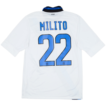 2011-12 Inter Milan Away Shirt Milito #22 - 7/10 - (S)