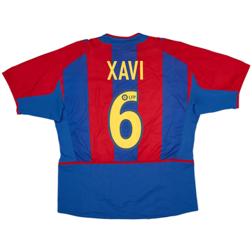 2002-03 Barcelona Home Shirt Xavi #6 - 8/10 - (L)