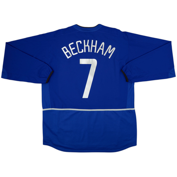2002-03 Manchester United Third L/S Shirt Beckham #7 - 6/10 - (XL)