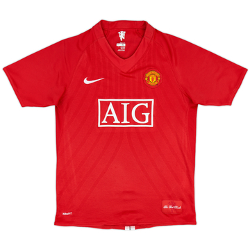 2007-09 Manchester United Home Shirt - 7/10 - (XL.Boys)