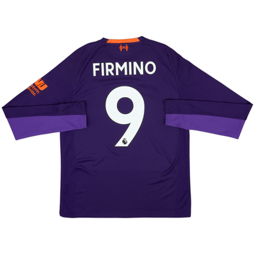 2018-19 Liverpool Away L/S Shirt Firmino #9 - 10/10 - (S)