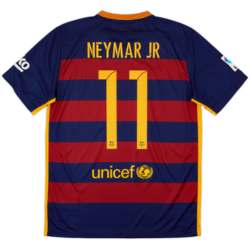 2015-16 Barcelona Home Shirt Neymar Jr #11 - 8/10 - (M)