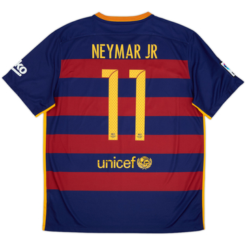 2015-16 Barcelona Home Shirt Neymar Jr #11 - 6/10 - (XL)