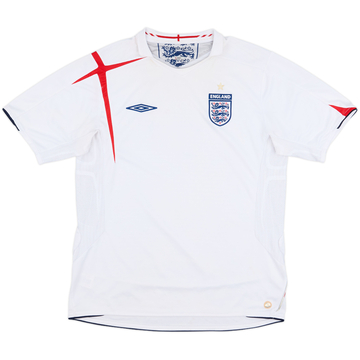 2005-07 England Home Shirt - 5/10 - (L)