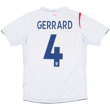 2005-07 England Home Shirt Gerrard #4 - 6/10 - (M)